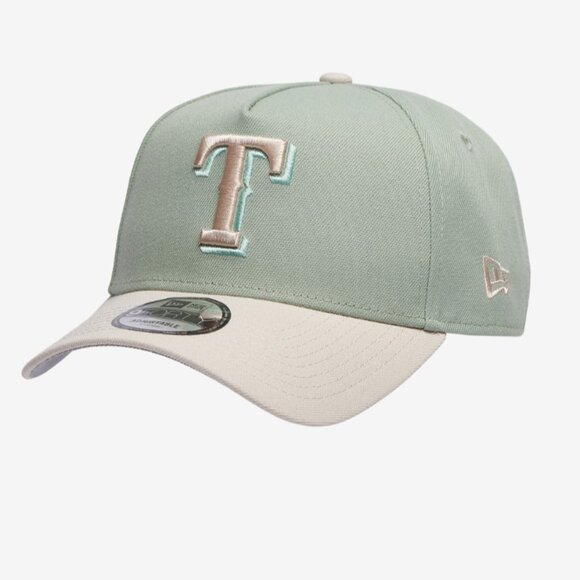New Era Texas Rangers 9Forty A-Frame Sage & Gray Hat Cap New with Tags - Picture 2 of 7